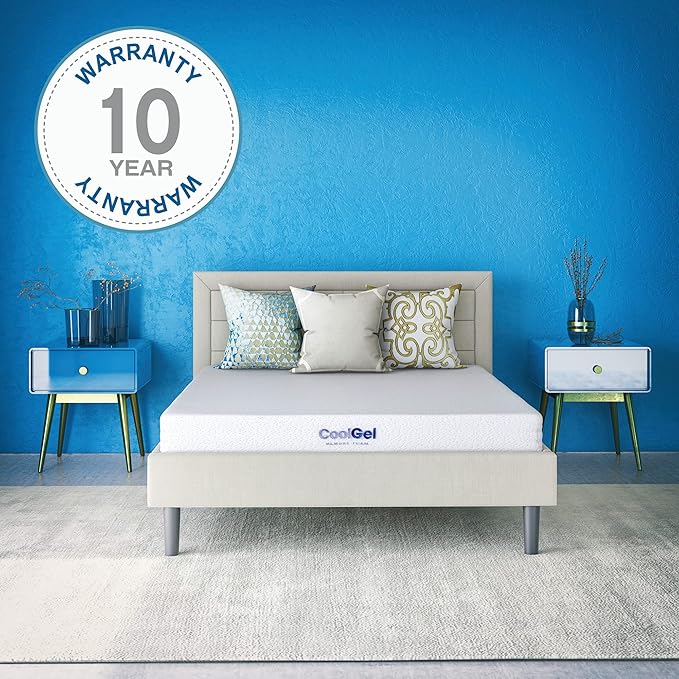 Classic Brands Cool Gel Memory Foam 6-Inch Mattress | CertiPUR-US Certified | Bed-in-a-Box, Queen