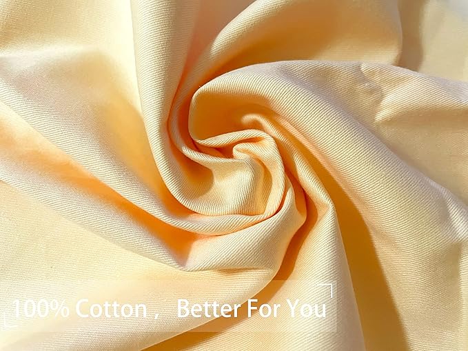iMaylex Soft 100% Egyptian Cotton Zipper Pillow Case, Cozy and Lightweight Pillowcase, Easy Care, Apricot, Body, 20" x 54"