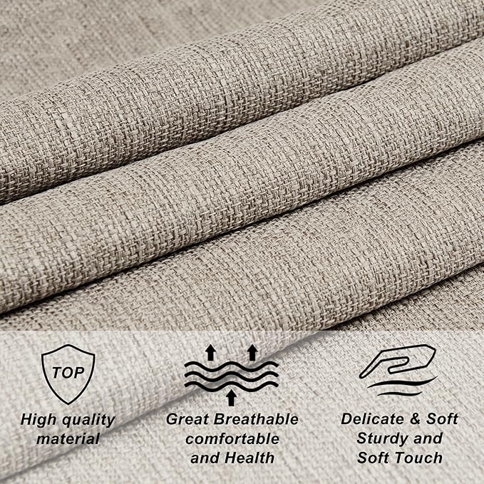 Linen Upholstered Headboard King/Cal King Size Latest Model Wall Mount, Bed Frame Mount, Featuring High-Density Sponge Padding, Luxury Texture Easy Assembly Comfort and Style-Linen