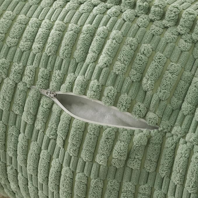 Reading Pillow for Sitting in Bed, Large Backrest Reading Pillow with Arm Rest,Back-Rest Support Cushion for Sit Up on Couch, Sofa, and Floor, Dorm Essentials (Green Corduroy, Large(19"))