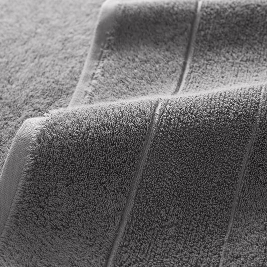 Aston & Arden Aegean Terry 6 Piece Bath Towel Set - Ringspun Turkish Cotton Thick and Soft Absorbent Luxury Hotel and Spa Bathroom Towel, 600 GSM, Dark Grey