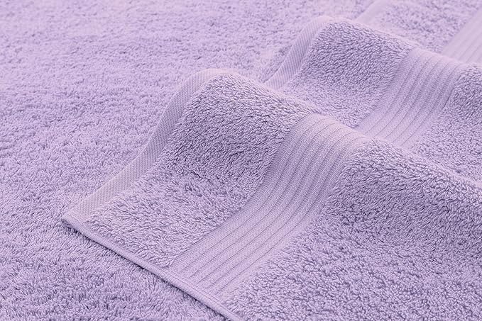 American Veteran Towel, Hand Towels for Bathroom Set of 4, 100% Cotton Turkish Hand Towel Sets, Soft Hand Face Towels, Lilac Hand Towels