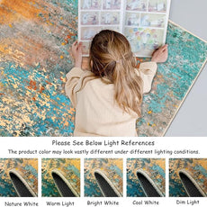 Lahome Modern Abstract Runner Rug - 2x6 Washable Hallway Rug Runner Soft Colorful Bedoom Carpet, Non-Slip Low Pile Contemporary Accent Mats for Kitchen Nursery Laundry Room