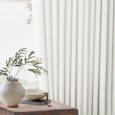 90 Inches Long Linen Curtains 60 Inch Width Pinch Pleated 90 Inch Length for Living Room Bedroom Ivory Off White Semi Sheer Back Tab Hooks Rings Pinch Pleat Curtains for Patio Glass Door 1 Panel
