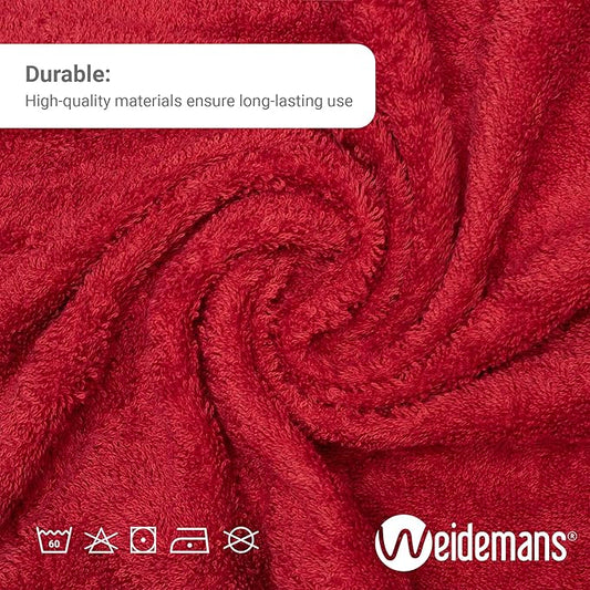 Premium 8 Pieces Towel Set Including 2 Bath Towels 30" x 56", 2 Hand Towels 18" x 30" and 4 Washcloths 13" x 13" - Color: Burgundy | Pure Cotton |Machine Washable high Absorbency