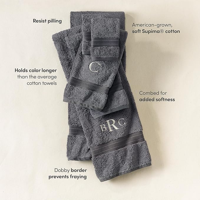 Lands' End Supima Towel Rich Steel Bath- Bath Towel