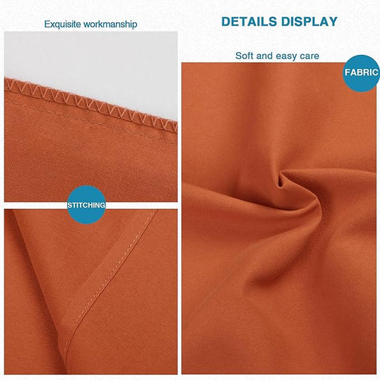 FLXXIE 2 Pack Microfiber King Pillow Cases, 1800 Super Soft Pillowcases with Envelope Closure, Wrinkle, Fade and Stain Resistant Pillow Covers, 20x36, Burnt Orange