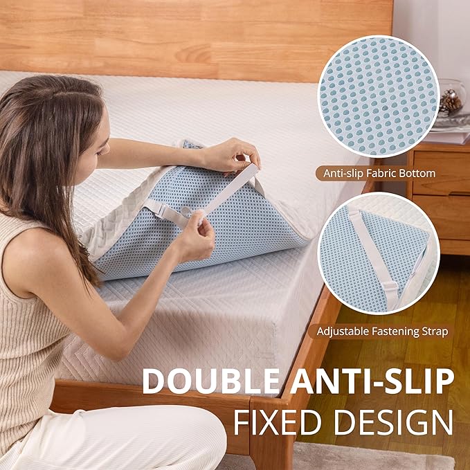EGO Gel Memory Foam Mattress Topper, 4 Inch Full with Removable Breathable Soft Cover, Cooling Bed Topper for Comfort Body Support & Pressure Relief, CertiPUR-US Certified