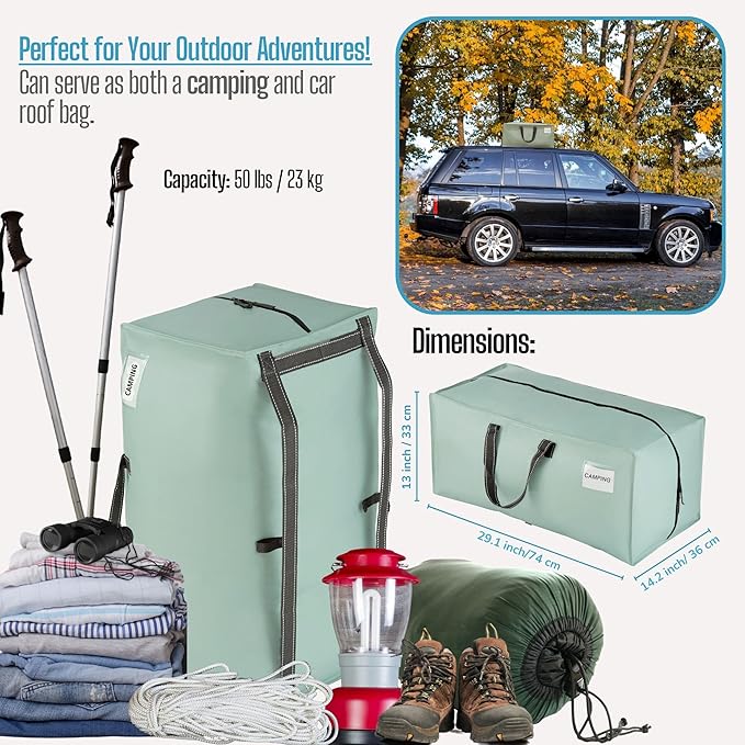 VENO 2 Pack Moving Bags w/Backpack Straps, Heavy Duty, Moving Boxes Alternative, Packing Supplies, Large Storage Totes for Dorm Room Essentials with Zipper for Clothes (Light Green Matte, 2 Pack)