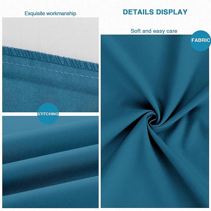 FLXXIE 2 Pack Microfiber King Pillow Cases, 1800 Super Soft Pillowcases with Envelope Closure, Wrinkle, Fade and Stain Resistant Pillow Covers, 20x36, Teal