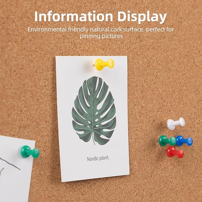 Board2by Extra Large Cork Bulletin Board 96" X 48", Silver Aluminum Framed 8'x4' Corkboard for Wall, Wall Mounted Notice Pin Board with 18 Push Pins for School, Home & Office