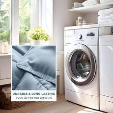 Bare Home Comforter Set - Oversized King Size - Ultra-Soft - Goose Down Alternative - Premium 1800 Series - All Season Warmth (Oversized King, Dusty Blue)