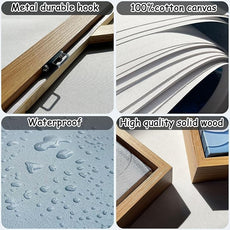 Abstract Wall Art - Large Canvas Wall Art for Living Room, Bedroom, Office - Framed Modern Wall Decor in Gray and Yellow - Artwork Paintings & Pictures