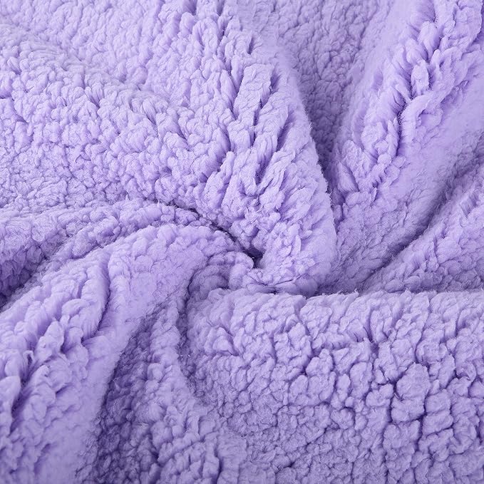 Reafort Ultra Soft Sherpa Body Pillow Cover/Case with Zipper Closure 21"x54" (21"x54" Body Pillow Cover, Lilac)