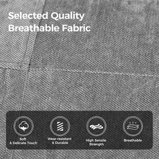 MAISON ARTS Counter Height Bar Stools Set of 4 for Kitchen Counter Solid Wood Legs with Fabric Saddle Seat Farmhouse Barstools for 34