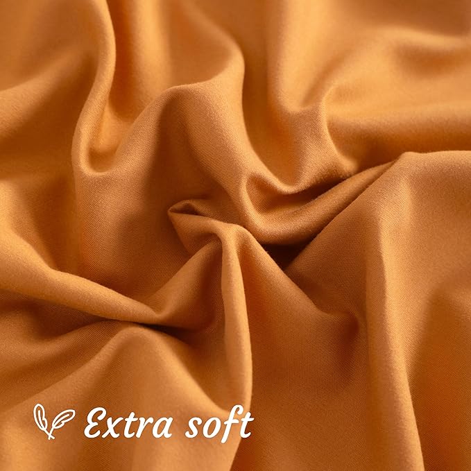 NTBAY King Pillow Cases Set of 2, 2 Pack Brushed Microfiber 20x40 Pillow Cases, Soft, Wrinkle, Fade, Stain Resistant Pale Orange Pillow Cases with Envelope Closure, 20x40 Inches, Pale Orange