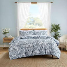 Southshore Fine Living, Inc. Boho Paisley Duvet Cover Twin/Twin XL Set - Premium Quality Microfiber Twin Boho Bedding Sets, Easy Care - 1 Twin Duvet Cover, 1 Sham - Enchantment Coral