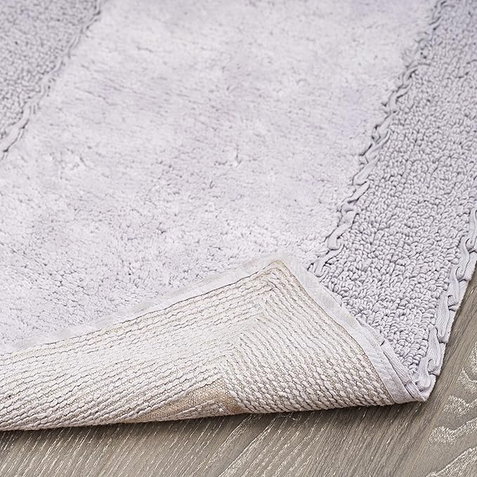 Laura Ashley Ruffle Border Purple 27"x 45" 100% Cotton Bath Rug
