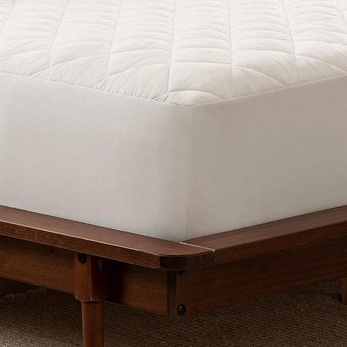 Serta Simply Clean Triple Action Mattress Pad, Waterproof Mattress Pad, Ultra Soft and Stain-Resistant Mattress Pad, Machine Washable, Queen, White