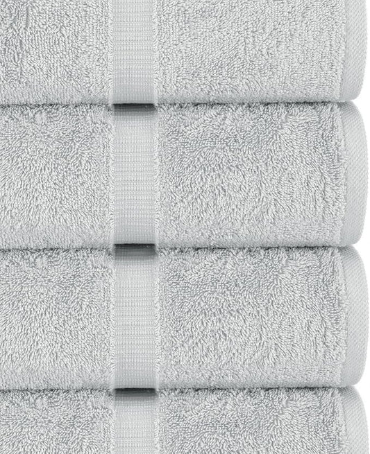 Chakir Turkish Linens, 100% Cotton Premium Quality Turkish Bath Sheets (35''x70'' Large Bath Sheet Towels - Silver Gray)