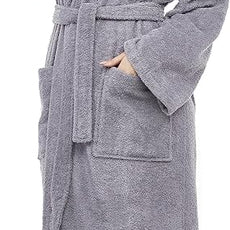 Arus Women's Hooded Classic Bathrobe Turkish Cotton Robe with Full Length Options