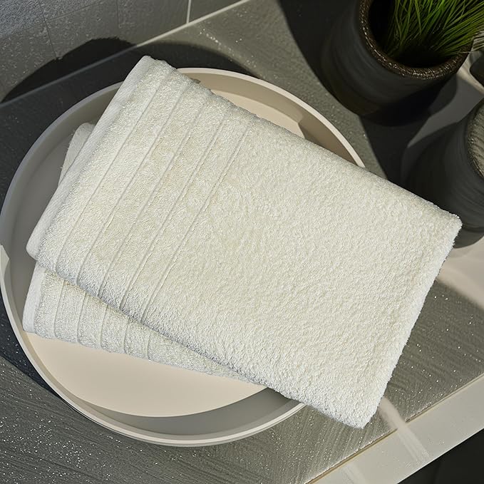 Tens Towels Pack of 2 Extra Large Bath Sheets 35 x 70 Inches, 100% Cotton, Larger & Lighter Weight, Quicker to Dry, Super Soft & Absorbent, Oversized Bath Towels, Cream