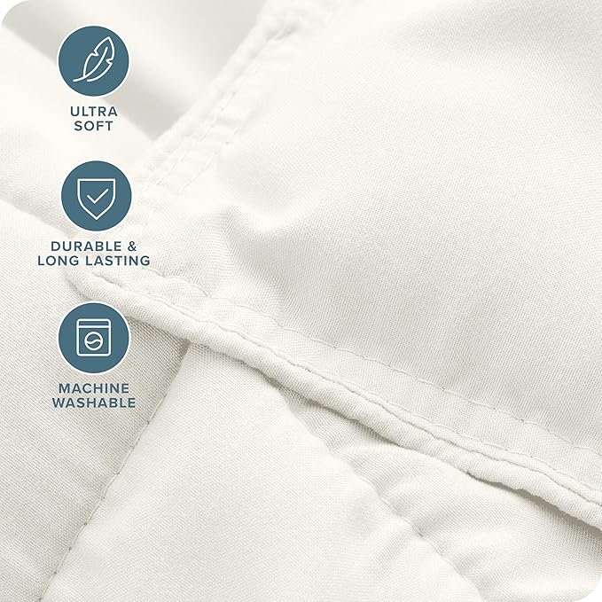 Bare Home Comforter Set - Queen Size - Ultra-Soft - Goose Down Alternative - Premium 1800 Series - All Season Warmth (Queen, Cream)