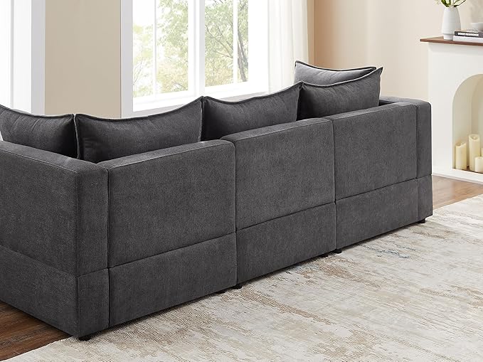 VANOMi Modular Sectional Sofa, 6 Seater Sectional Sofa Modular Sectional Couch for Living Room, V Shape Sofa