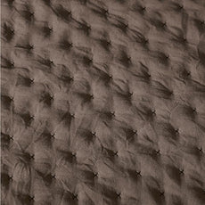 Amazon Basics Brushed Microfiber Quilt Set, Extra Soft with Natural Texture, 2-Piece,Twin/Twin XL, Brown