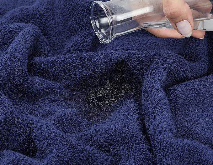 American Soft Linen 35x70 Jumbo Large Bath Towels, 600 GSM 100% Cotton Turkish Bath Sheet, Oversized Luxury Bath Towels for Bathroom Beach and Pool, Navy Blue