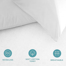 Bare Home Premium Pillow Protectors - Standard Size (2 Pack) - Premium 100% Waterproof & Breathable - Cooling - Vinyl Free Hypoallergenic - 10 Year Warranty (Standard Size, Pack of 2)