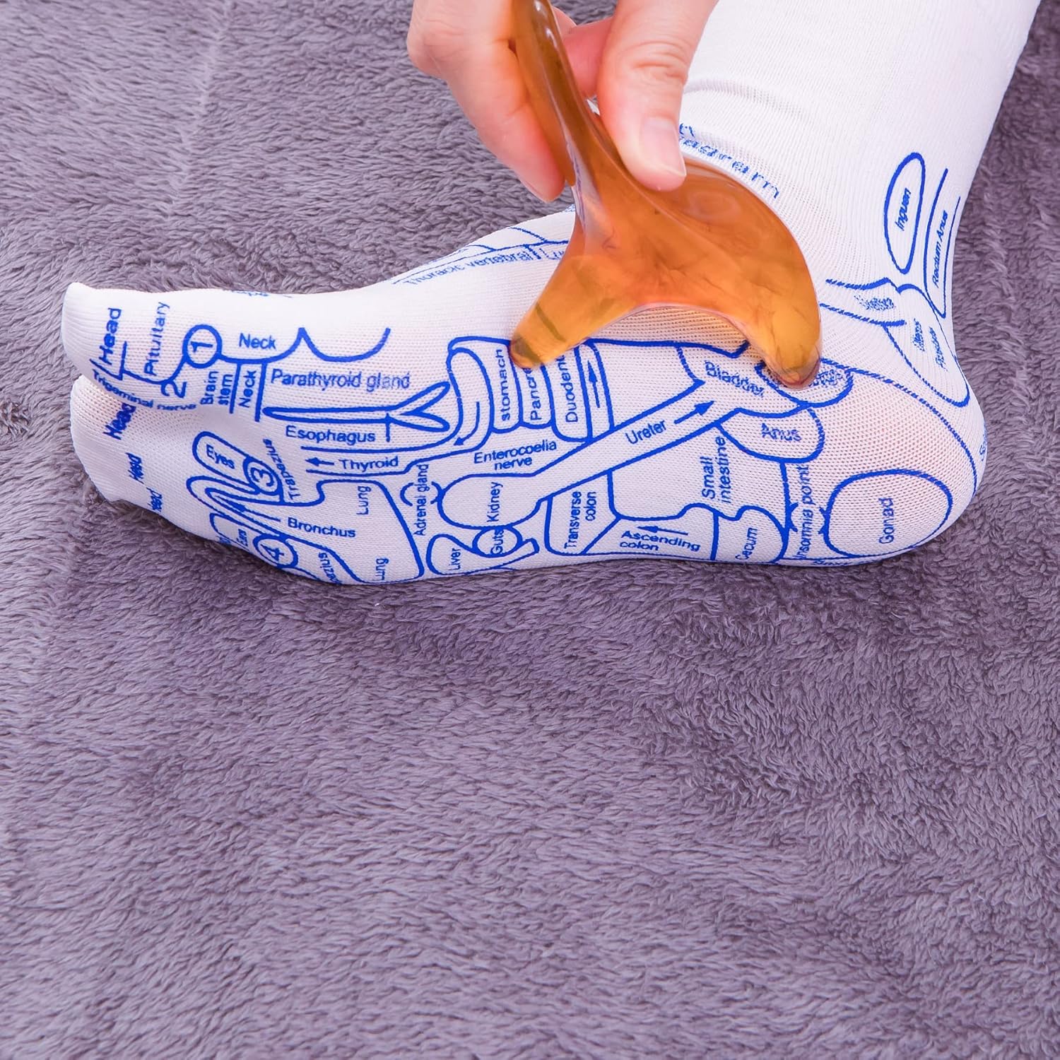 Broman Reflexology Socks with Trigger Point Massage Tool, Foot Pain Relief Remedy for Foot Massage,Women's Size Dormly