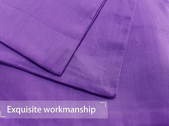 iMaylex Soft 100% Egyptian Cotton Zipper Pillow Case, Cozy and Lightweight Pillowcase, Easy Care, Purple, Body, 20" x 54"