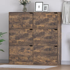 Shoe Cabinet with 6 Flip Drawers, Slim Narrow Shoe Storage Cabinet, Freestanding Shoe Organizer for Entryway, Hallway, Foyer