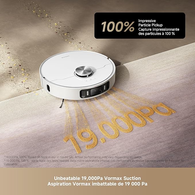 DREAME L40s Ultra AE Robot Vacuum and Mop Combo, 19,000Pa Suction, Self Emptying Dust Box, Flexible Mop & 167℉ Self Cleaning Washboard, Diverse Brush Selection, All-in-One Station, Auto Refill