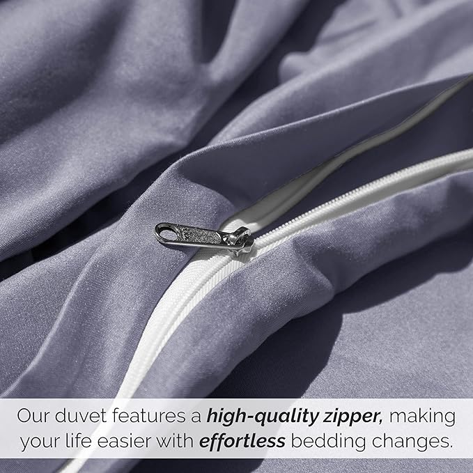 Southshore Fine Living, Inc. Premium Collection Twin Duvet Cover Bedding Set, Soft Denim Duvet Cover Bedspread 2-Piece with one Matching sham (69 in Wide x 98 in Long), Denim, Twin/Twin XL