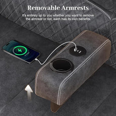 Home Theater Seating Reclining Sectional Sofa, 5 Seats Soft Dutch Velvet Recliner Corner Sectional Couch, Recliner Couch with USB Charging, Thickened Padding, Sturdy Frame, Grey