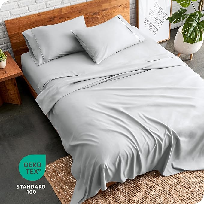 Bare Home Twin XL Sheet Set - 1800 Ultra-Soft Microfiber - Double Brushed - Deep Pockets - Easy Fit - 3 Piece Set - Bed Sheets (Twin XL, French Grey) BareHome