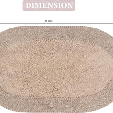 Home Weavers Double Ruffle Collection 100% Cotton Bathroom Rugs Set, Washable Rug, Extra Soft and Absorbent Bath Rug, Kitchen Mat, Bath Mat Set, Bath Floor Mat Non Slip, 24