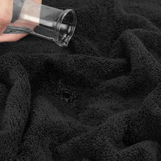 Cotton Paradise Black 6 Piece Towel Set, 100% Cotton Turkish Towels for Bathroom, 2 Bath Towels 2 Hand Towels 2 Washcloths Soft Fluffy Bathroom Towels