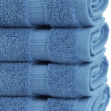 Chakir Turkish Linens | Hotel & Spa Quality 100% Cotton Premium Turkish Towels | Soft & Absorbent (12-Piece Washcloths, Wedgewood)