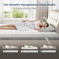 Enhomee Memory Foam Mattress Topper, 4 Inch King Mattress Topper with Cooling Gel and Washable Tencel Cover for Master Bedroom, Soft & Pressure Relief & Breathable, CertiPUR-US Certified, Non-Slip