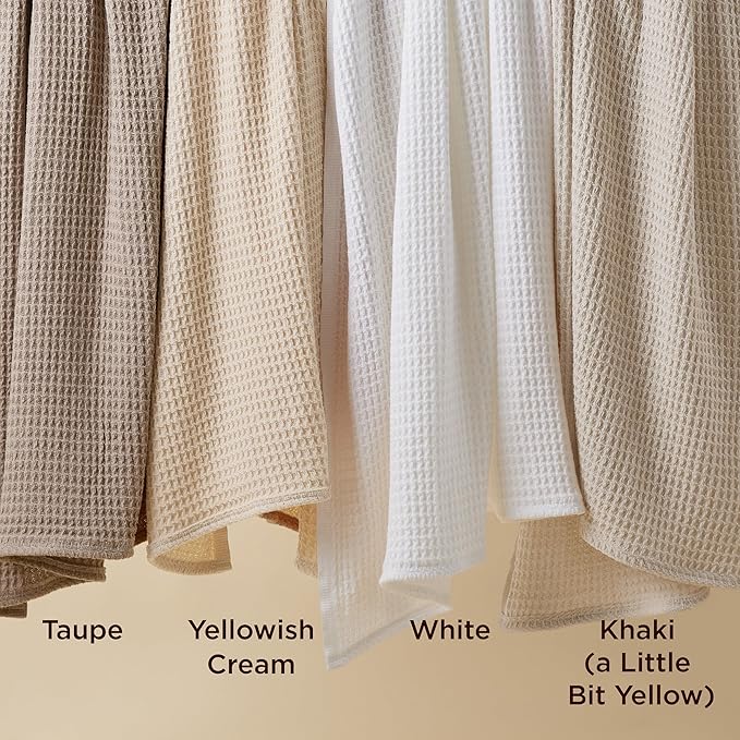 Bedsure Gentlesoft 100% Cotton Blanket Twin XL Size for College Dorm - Breathable and Soft, Waffle Weave Twin Blanket for Summer, Dorm Room Essentials, White, 66x90 inches