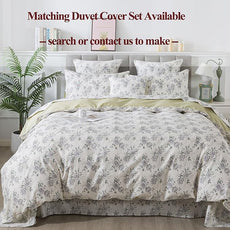 FADFAY Rose Sheets Set King Rustic Peony Floral Bedding Botanical Leaves Sheets Vintage Farmhouse Bedding 100% Cotton Ultra Soft Breathable Collection with Deep Pocket Fitted Sheet 4Pcs, King Size