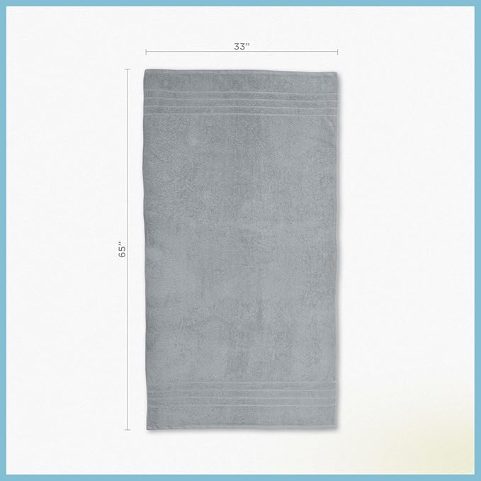 Martex 2-Pack Ultimate Performance Bath Sheet Set – 100% Cotton – 33” x 65” – Extra Large Bath Towels – Versatile – Low-Linting – Supersoft Bathroom Set – Super Absorbent – Easy Care – Spa Blue