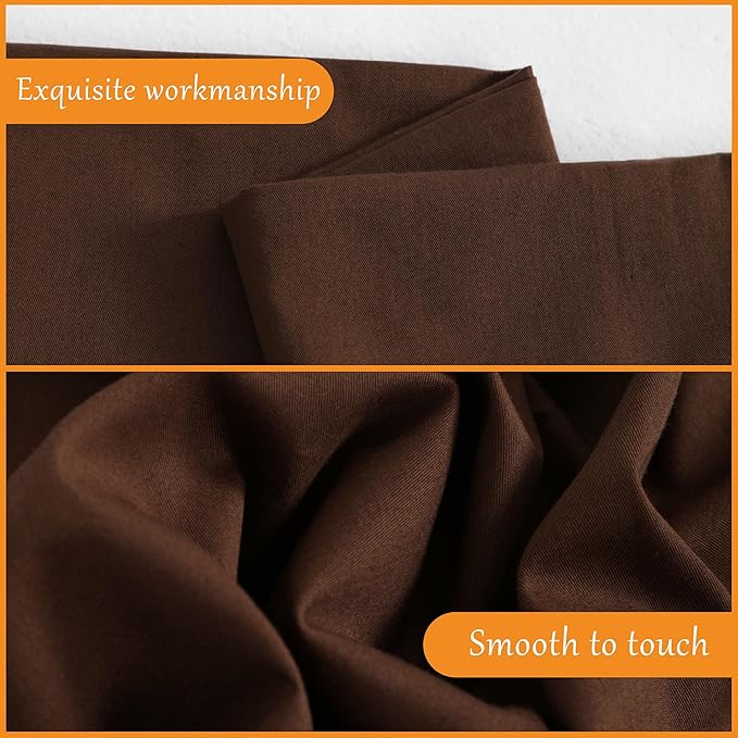 NTBAY Standard Cotton Pillowcases - Envelope Closure 20x26 Pillowcases Set of 2, Breathable and Soft Bed Pillow Cases, Brown