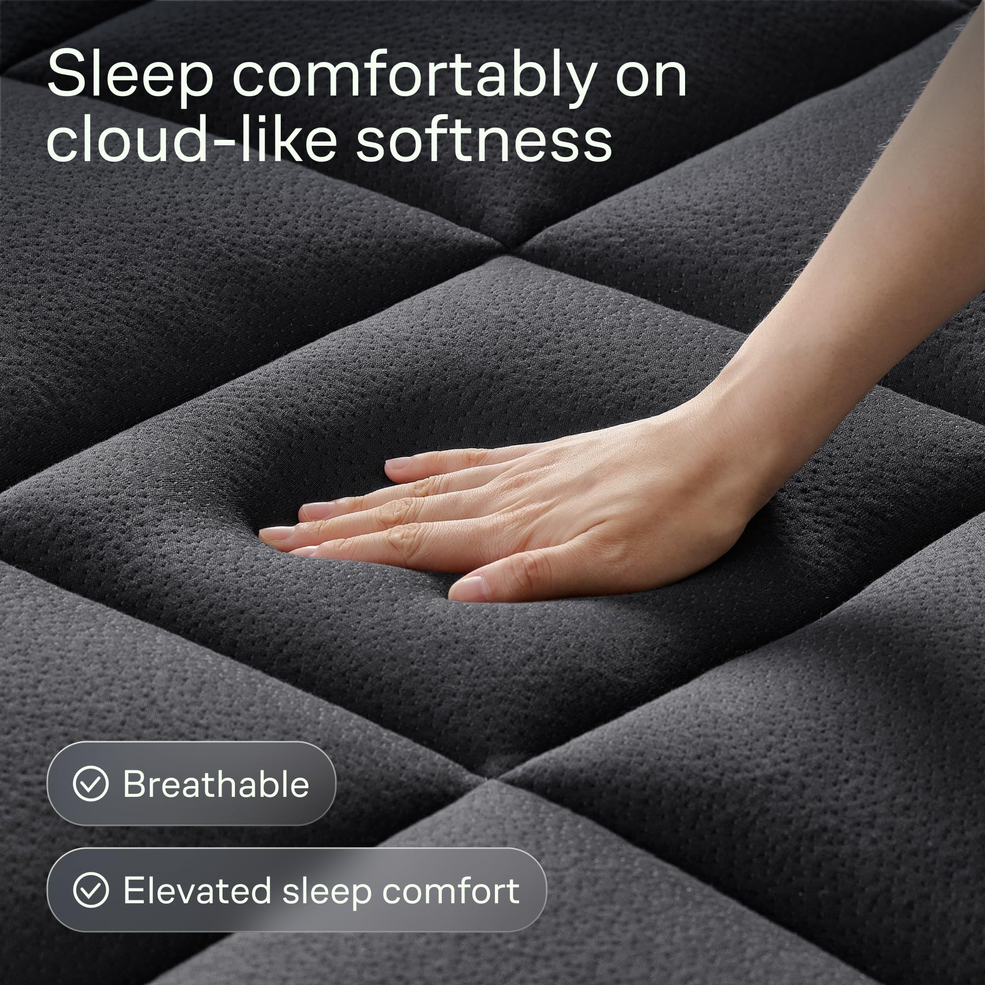 Ultra Soft Queen Size Mattress Topper - Viscose Made from Bamboo Pillow Top Mattress Pad for Back Pain Relief - Naturally Cooling for Hot Sleepers, Green