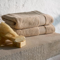 BAGNO MILANO Turkish Towels, Ultra Soft, Plush Luxury Turkih Cotton Bath Towels, Quick Dry Towel Set Made in Turkey (Sand Beige, 2 Pcs Bath Towel Set)