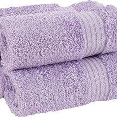 Cotton Paradise 100% Cotton Turkish Washcloth Set for Bathroom, 4 Piece Soft Absorbent Small Hand Face Towels Wash Rags, Lilac