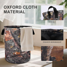 Camo Camouflage Laundry Basket Foldable Oxford Cloth Tote Bag Laundry Hamper Clothes Storage Bucket Organizer For Bathroom/Laundry Storage/Bedroom 19.6x15.7 Inch